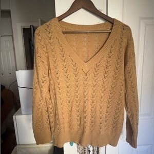 Camel beige knit sweater